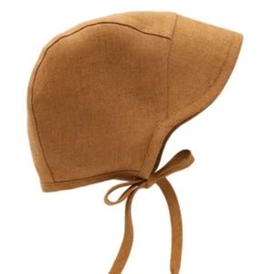 Briar Baby rust linen bonnet